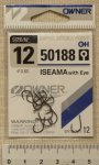 Крючки OWNER "ISEAMA" with Eye 50188 Size 12. 0,60mm.